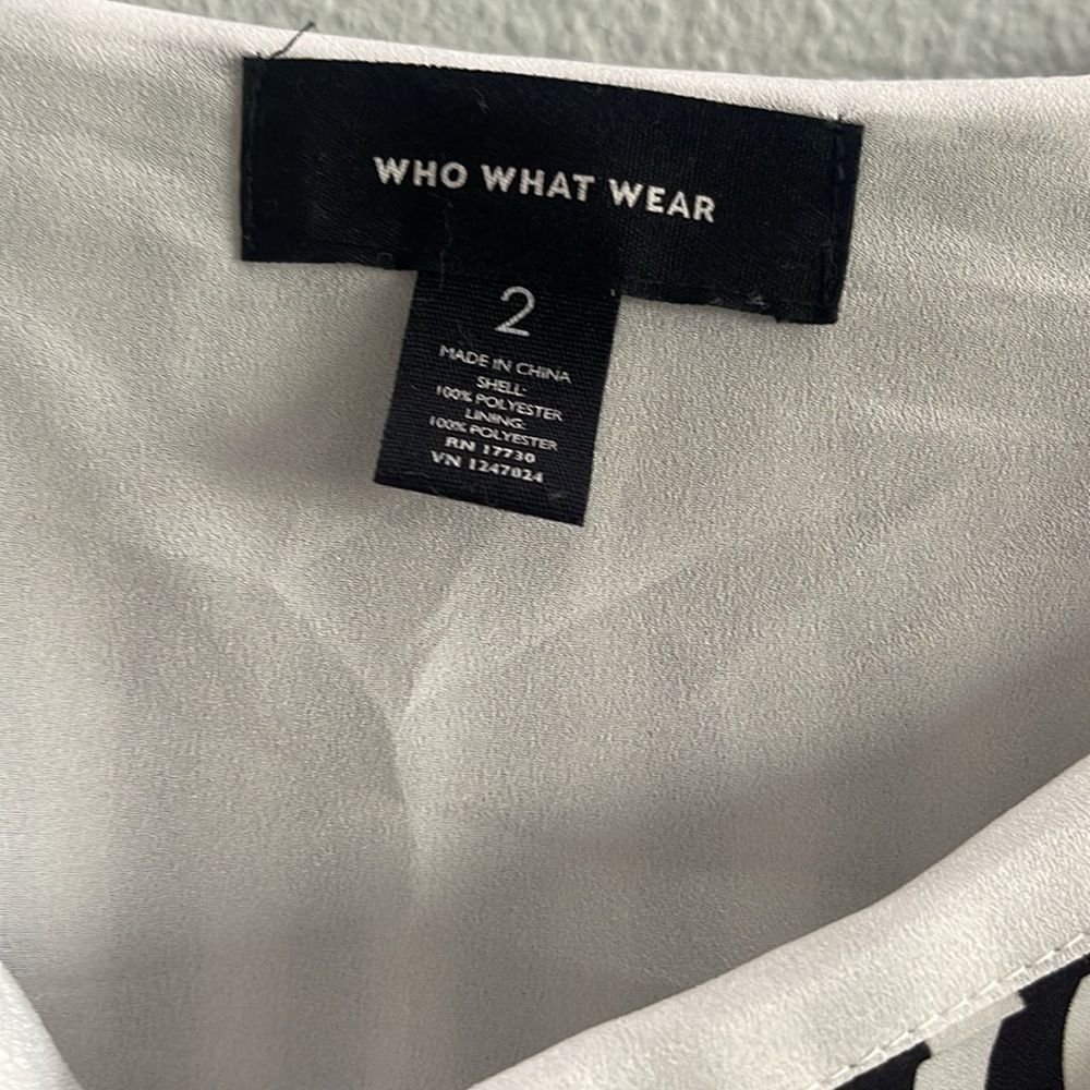 Who What Wear White and Black Stripped Skirt Size 2 - Picture 6 of 6